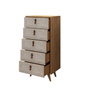 Hanah Home Cómoda Spanze Roble y Blanco con 5 Cajones
